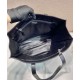 Replica Borsa tote media in pelle nappa anticata Prada 1BG587 nera