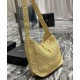 Replica Borsa YSL Saint Laurent Hobo Rafia In Crochet E Pelle Liscia Albicocca