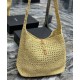 Replica Borsa YSL Saint Laurent Hobo Rafia In Crochet E Pelle Liscia Albicocca