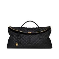 Replica Borsa Da Viaggio Gigante YSL Saint Laurent Es In Pelle Trapuntata Nera