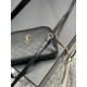 Replica YSL Saint Laurent Gaby Borsa a tracolla con cerniera nera 18 cm