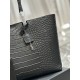 Replica YSL Saint Laurent Shopping Tote Bag Pelle Stampa Coccodrillo Nera Replica YSL Saint Laurent Shopping Tote Bag Pelle Stampa Coccodrillo Nera