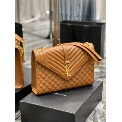 Replica Borsa a busta grande YSL Saint Laurent Mix Matelasse Caramello 31cm Replica Borsa a busta grande YSL Saint Laurent Mix Matelasse Caramello 31cm