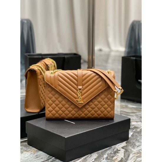 Replica Borsa a busta grande YSL Saint Laurent Mix Matelasse Caramello 31cm Replica Borsa a busta grande YSL Saint Laurent Mix Matelasse Caramello 31cm