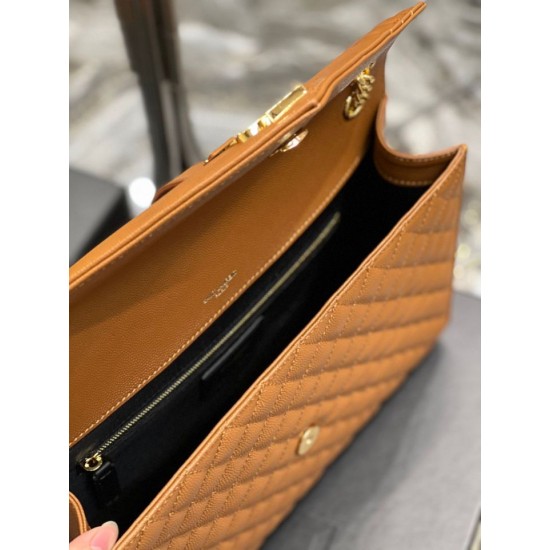 Replica Borsa a busta grande YSL Saint Laurent Mix Matelasse Caramello 31cm Replica Borsa a busta grande YSL Saint Laurent Mix Matelasse Caramello 31cm