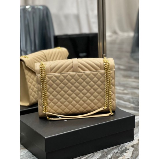 Replica Borsa a busta grande YSL Saint Laurent Mix Matelasse Albicocca 31cm