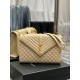Replica Borsa a busta grande YSL Saint Laurent Mix Matelasse Albicocca 31cm