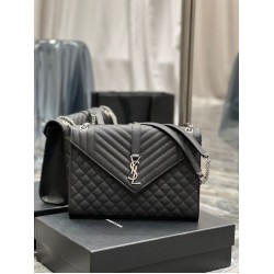 Replica Borsa a busta grande YSL Saint Laurent Mix Matelasse nera 31 cm Replica Borsa a busta grande YSL Saint Laurent Mix Matelasse nera 31 cm