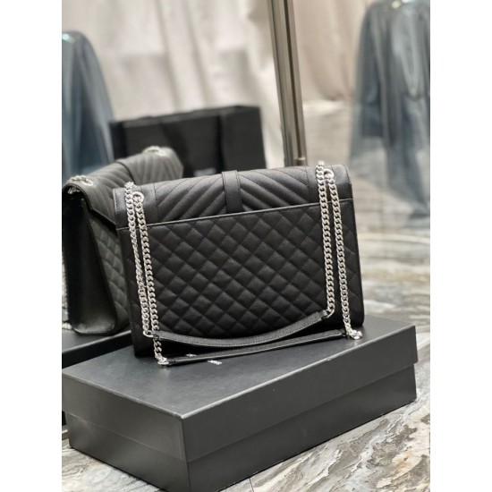 Replica Borsa a busta grande YSL Saint Laurent Mix Matelasse nera 31 cm