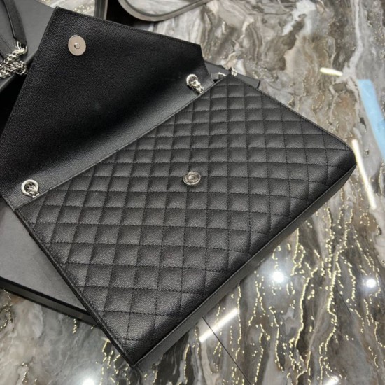 Replica Borsa a busta grande YSL Saint Laurent Mix Matelasse nera 31 cm