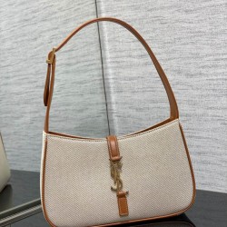 Replica YSL Saint Laurent Le 5 A 7 Borsa Hobo Tela Pelle