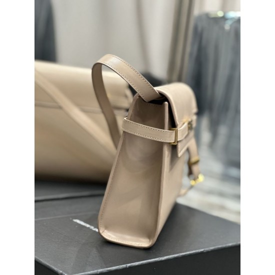 Replica Borsa a spalla YSL Saint Laurent Manhattan Albicocca Replica Borsa a spalla YSL Saint Laurent Manhattan Albicocca