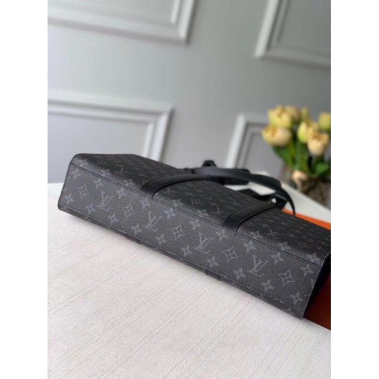 Replica Borsa Sac Plat con cerniera orizzontale Monogram Eclipse M45265