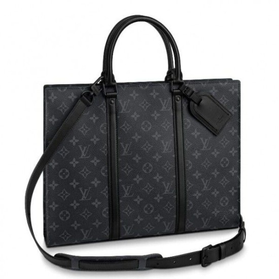 Replica Borsa Sac Plat con cerniera orizzontale Monogram Eclipse M45265