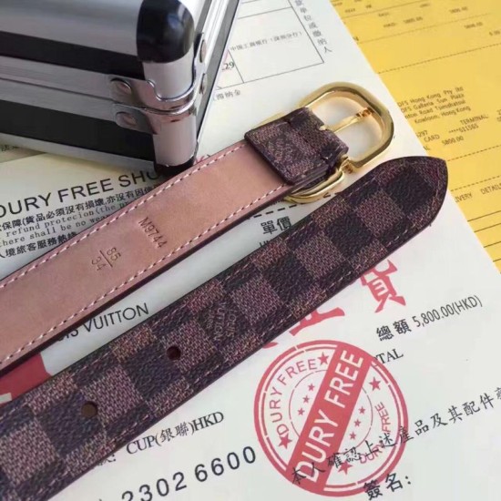 Replica Cintura Mini 25MM Damier Ebene M9744V