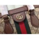 Replica Ophidia GG borsa media con manico 524537 Caffè scuro