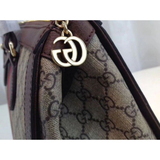 Replica Ophidia GG borsa media con manico 524537 Caffè scuro