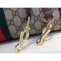 Replica Ophidia GG borsa media con manico 524537 Caffè scuro