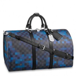 Replica Keepall Bandouliere 50 Damier Graphite Pixel N40079