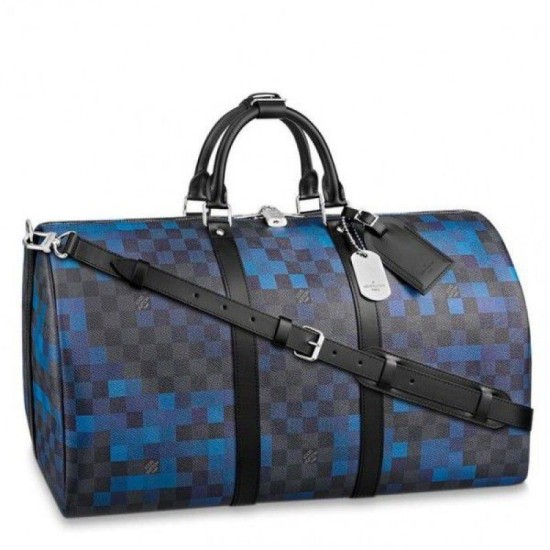 Replica Keepall Bandouliere 50 Damier Graphite Pixel N40079