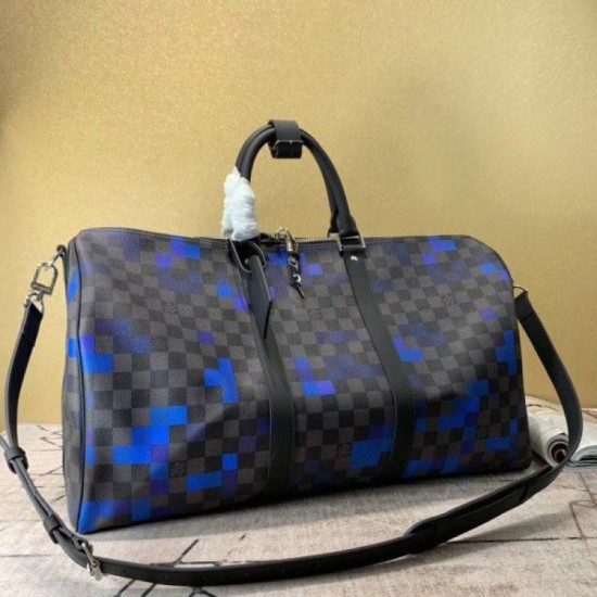 Replica Keepall Bandouliere 50 Damier Graphite Pixel N40079