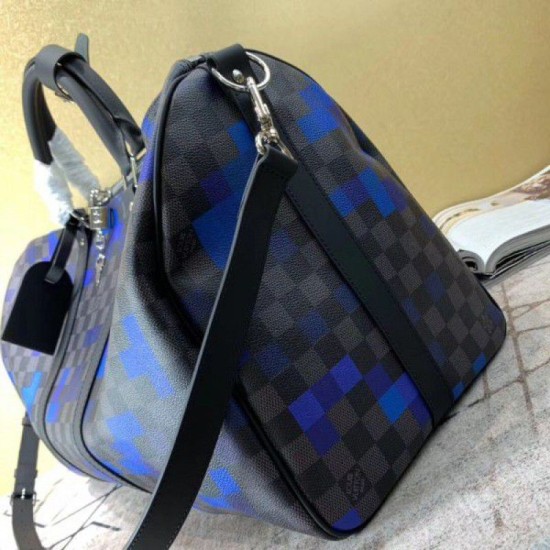Replica Keepall Bandouliere 50 Damier Graphite Pixel N40079
