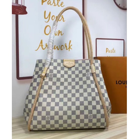 Replica Propriano Tote Damier Azur N44027 Bianco Replica Propriano Tote Damier Azur N44027 Bianco