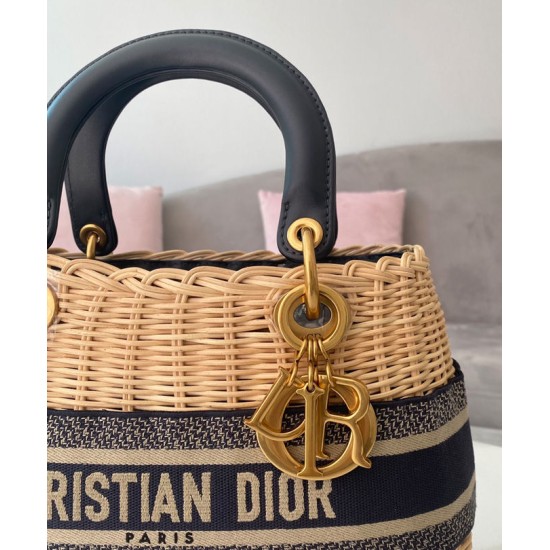 Replica Christian Dior Borsa Lady Dior media albicocca