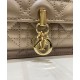 Replica Christian Dior Lady Dior Chain Pouch Albicocca