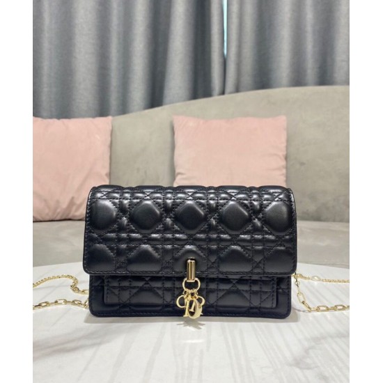 Replica Christian Dior Borsa a tracolla Lady Dior nera