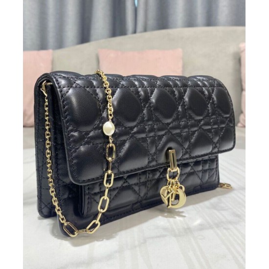 Replica Christian Dior Borsa a tracolla Lady Dior nera