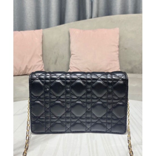 Replica Christian Dior Borsa a tracolla Lady Dior nera