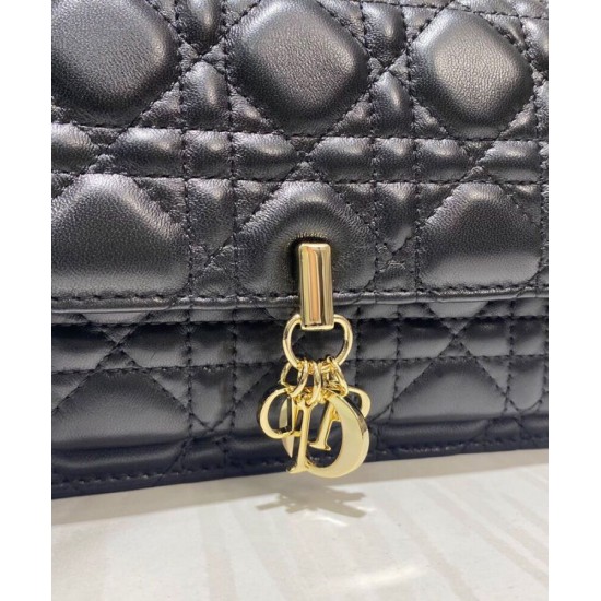 Replica Christian Dior Borsa a tracolla Lady Dior nera
