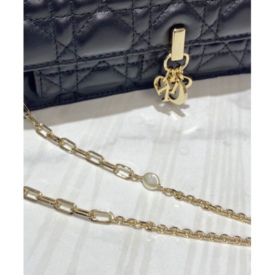Replica Christian Dior Borsa a tracolla Lady Dior nera