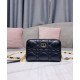 Replica Astuccio Christian Dior Mini Dior Caro con cerniera nero