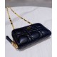 Replica Astuccio Christian Dior Mini Dior Caro con cerniera nero