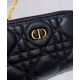 Replica Astuccio Christian Dior Mini Dior Caro con cerniera nero