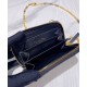 Replica Astuccio Christian Dior Mini Dior Caro con cerniera nero