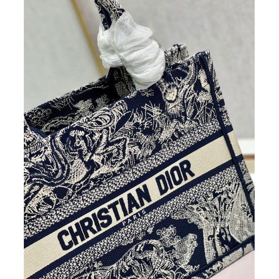 Replica Christian Dior Borsa piccola Dior Book Tote blu scuro