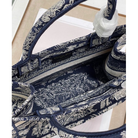Replica Christian Dior Borsa piccola Dior Book Tote blu scuro