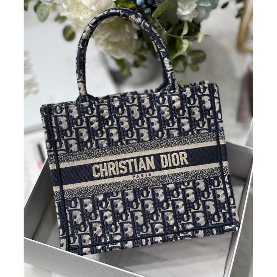 Replica Christian Dior Borsa piccola Dior Book Tote blu scuro