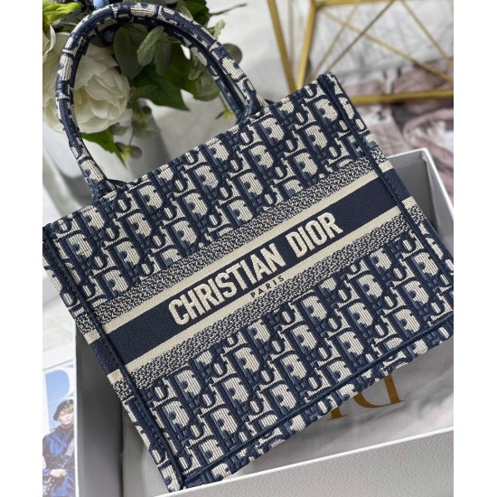 Replica Christian Dior Borsa piccola Dior Book Tote blu scuro