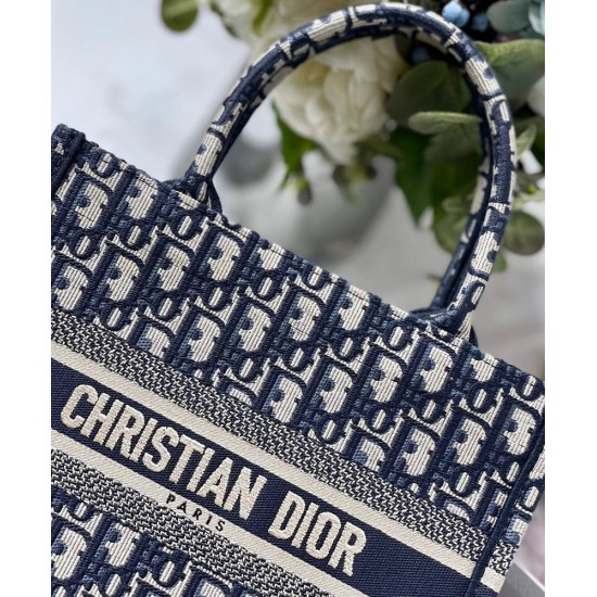 Replica Christian Dior Borsa piccola Dior Book Tote blu scuro