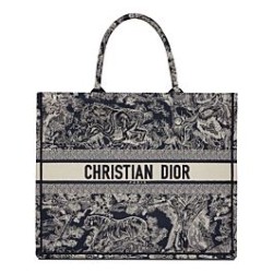 Replica Christian Dior Borsa grande libro Dior blu scuro
