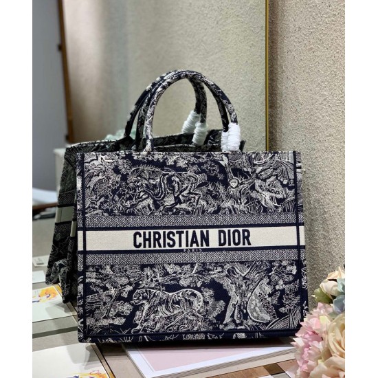 Replica Christian Dior Borsa grande libro Dior blu scuro