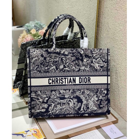 Replica Christian Dior Borsa grande libro Dior blu scuro