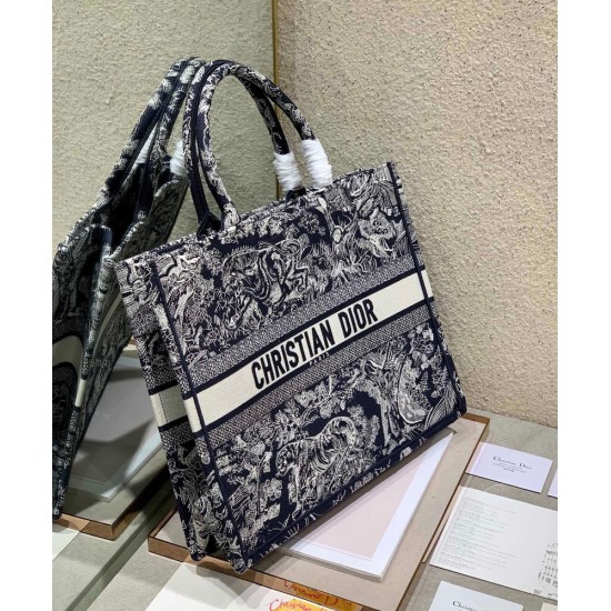 Replica Christian Dior Borsa grande libro Dior blu scuro