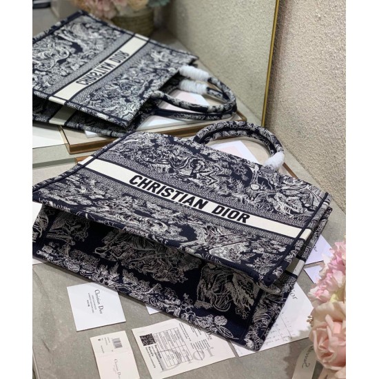 Replica Christian Dior Borsa grande libro Dior blu scuro