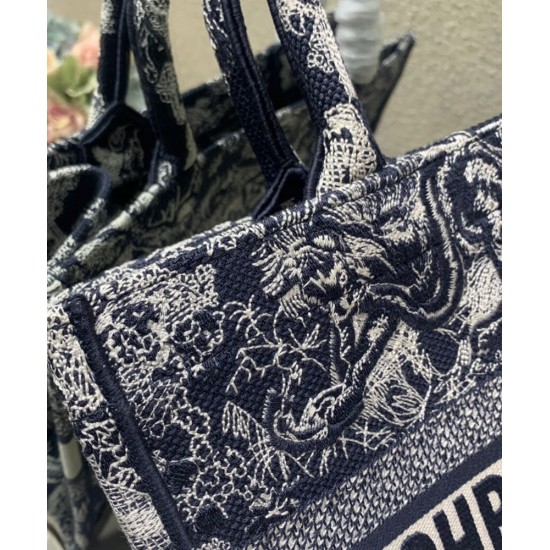 Replica Christian Dior Borsa grande libro Dior blu scuro