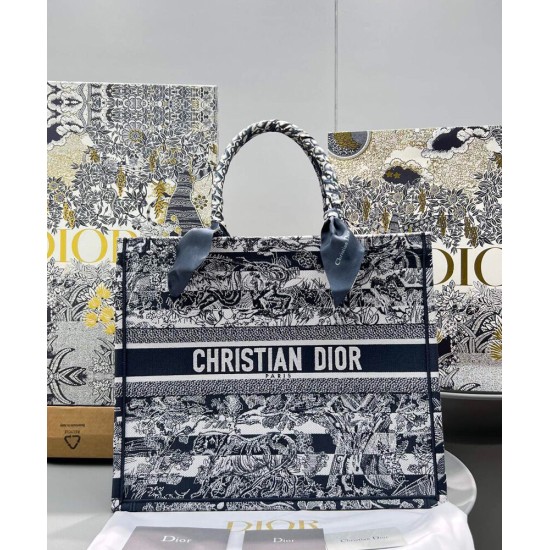 Replica Borsa a mano Christian Dior grande con libro blu scuro Replica Borsa a mano Christian Dior grande con libro blu scuro
